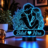 Customized Couple Name Acrylic LED Lamp – Personalized Romantic Multicolor Night Light & Gift for Loved Ones