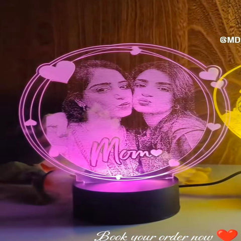 Personalized "Mom" Photo LED Lamp
