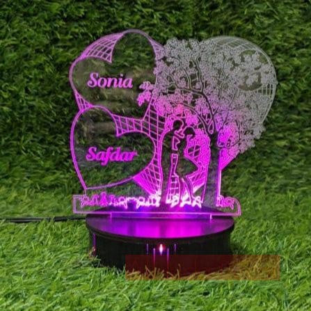 3D Tree Heart Customized Illusion Lamp