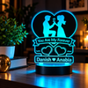 Couple Customized Name 3D Acrylic Multicolor LED Lamp