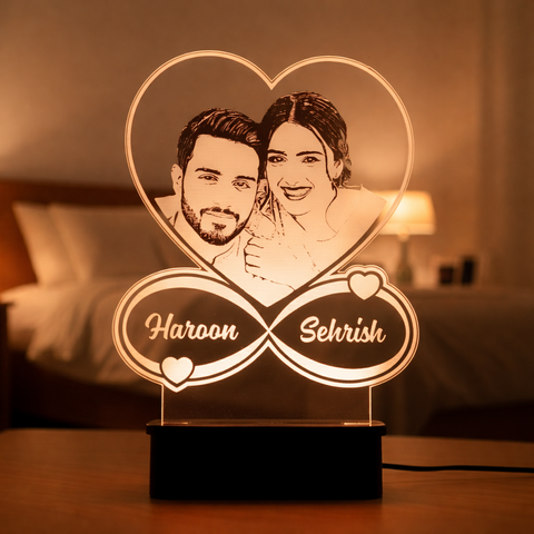 Couple Picture Customized LED Lamp – Where Love Always Glows
