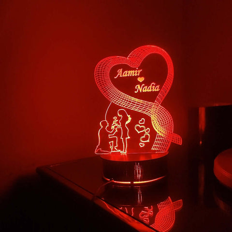 Customize Purpose Shape 3d illusion lamp