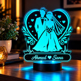 Customized Couple Name Acrylic LED Lamp
